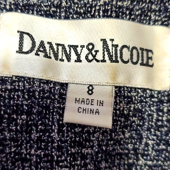 Danny & Nicole Charcoal Lettuce Ruffled Neck Long Sleeve Career Cropped Jacket - Picture 11 of 12